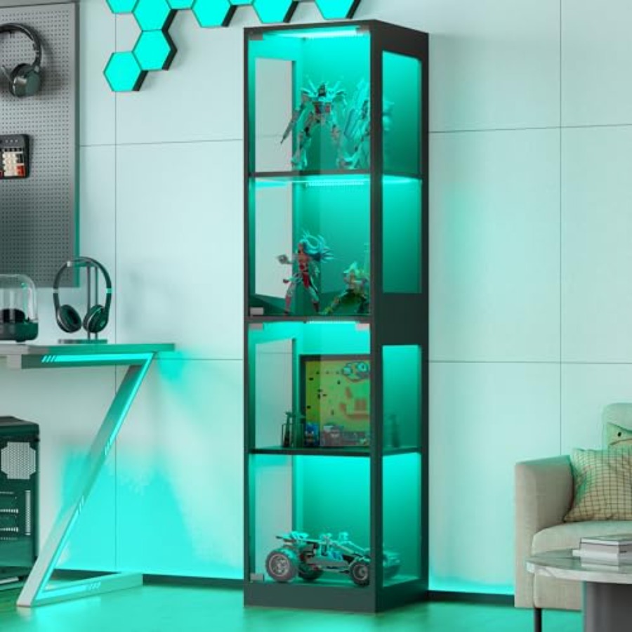 Glass Cabinet Display - Oturma odası ve oyun odası için