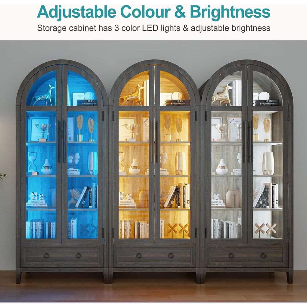 73 Kavisli Camlı Vitrin, 4 Kat - Glass Cabinet Display incelemesi ve fiyatı