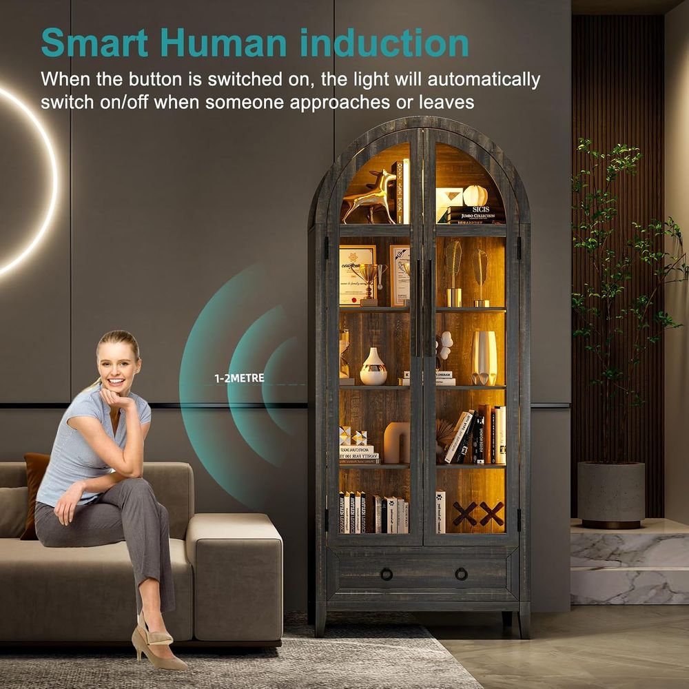 73 Kavisli Camlı Vitrin, 4 Kat - Glass Cabinet Display incelemesi ve fiyatı