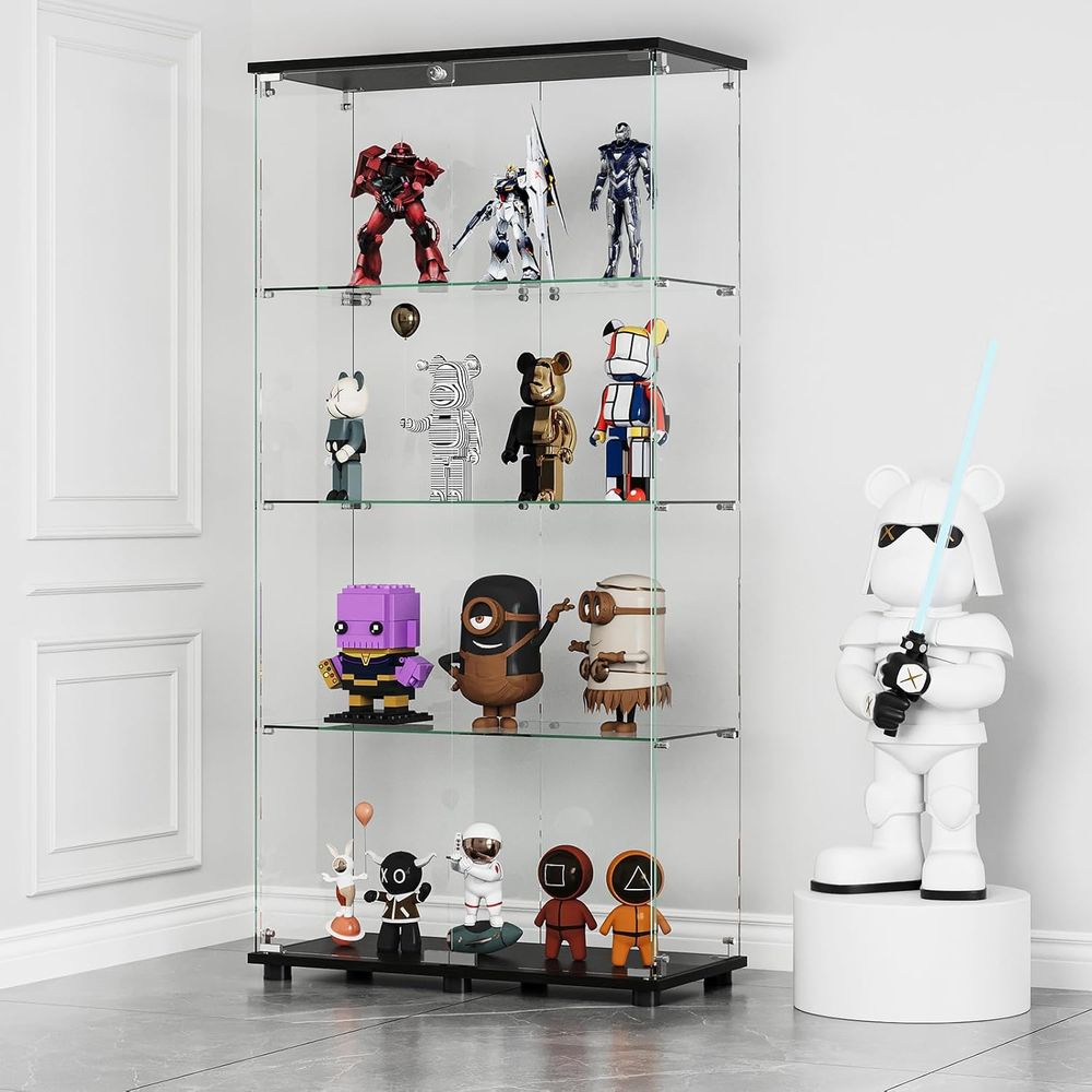 4 Raflı Çift Kapılı ve Kilitli - Glass Cabinet Display incelemesi ve fiyatı