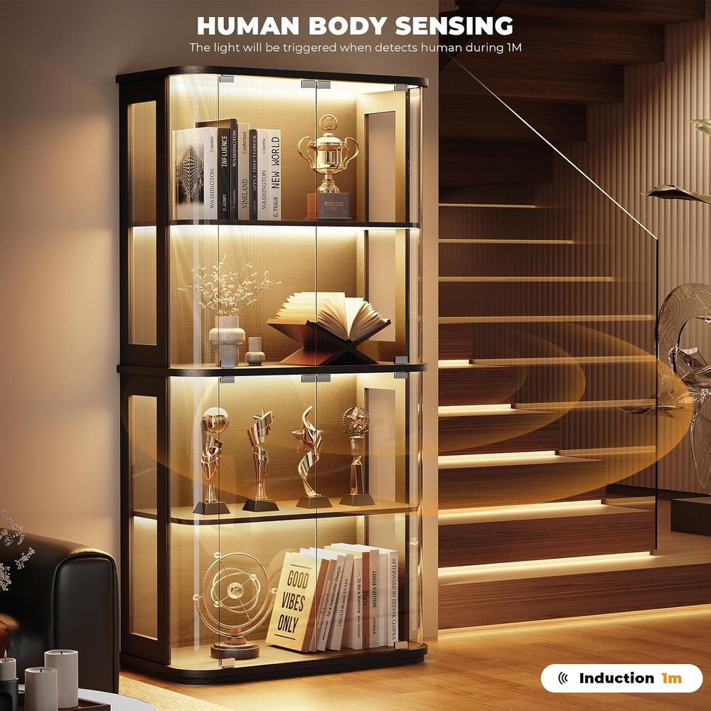 Cam Kapılı Yuvarlak Vitrin, Şe - Glass Cabinet Display incelemesi ve fiyatı