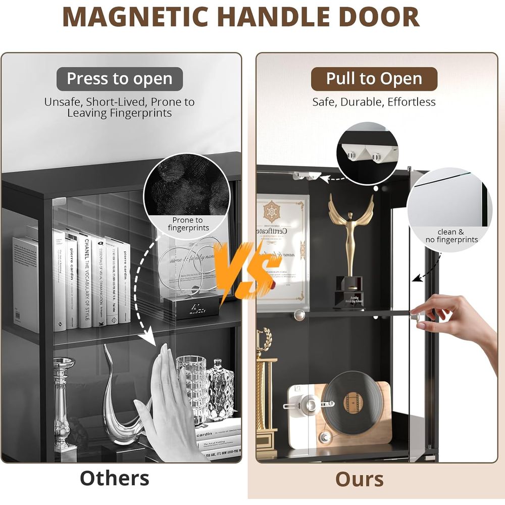 65 Cam Kapılı Vitrin, Sensörlü - Glass Cabinet Display incelemesi ve fiyatı