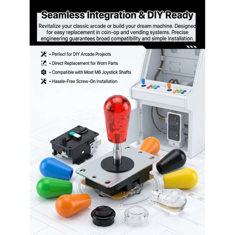 1 adet M6 Joystick amerikan to - Arcade Game Vending Machine incelemesi ve fiyatı