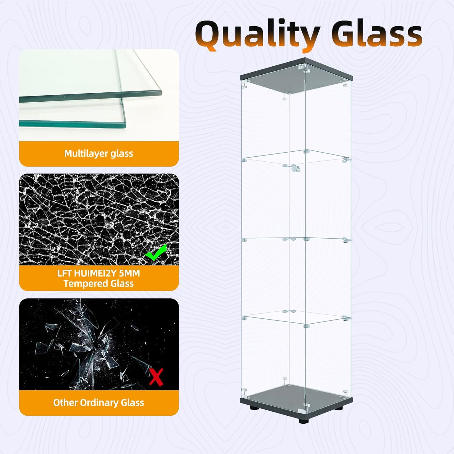 Kilitli Cam Vitrin Dolabı 4 Ka - Glass Cabinet Display incelemesi ve fiyatı