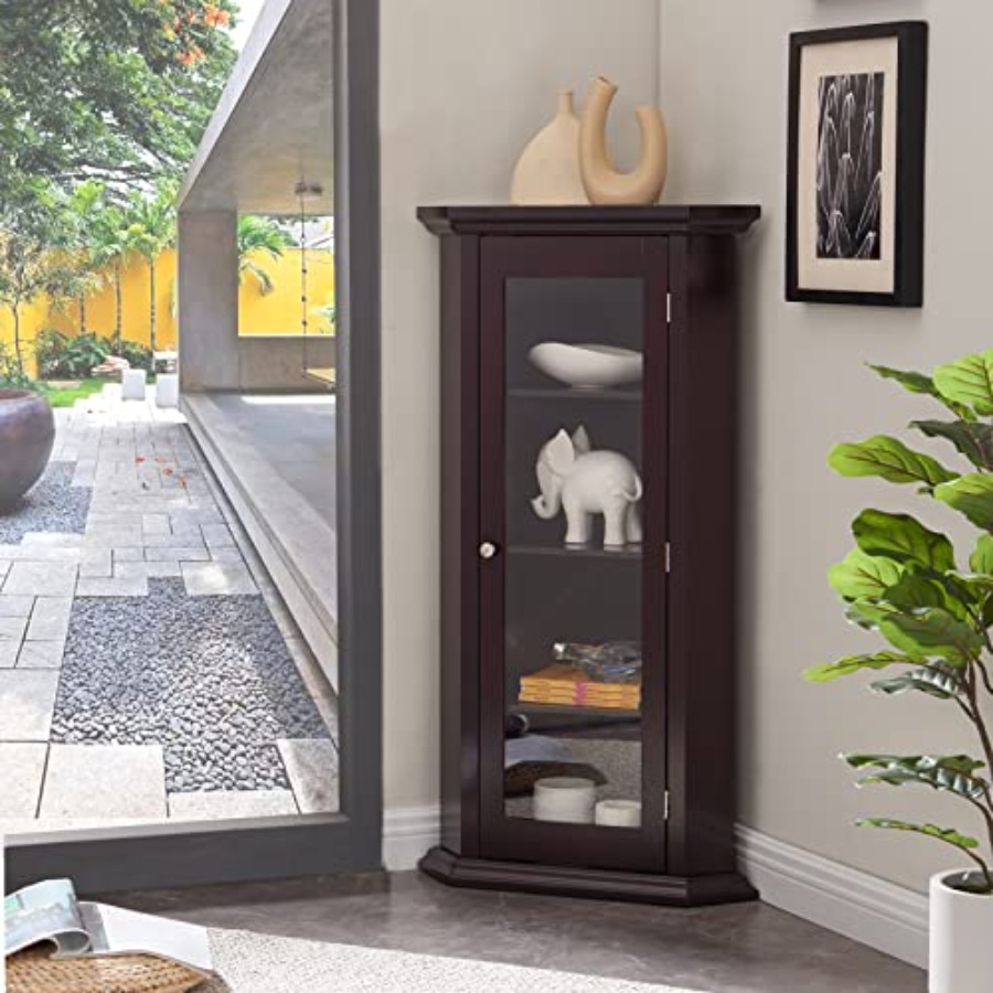 Oturma odası için köşe vitrin  - Glass Cabinet Display incelemesi ve fiyatı