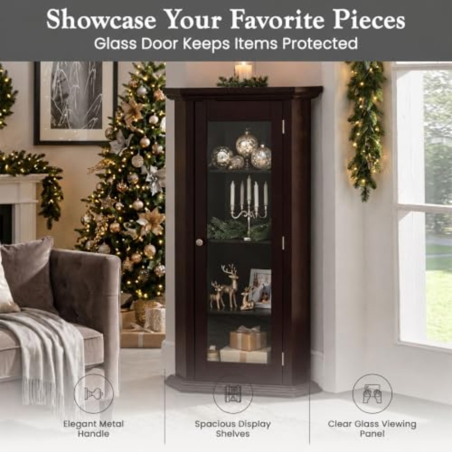 Oturma odası için köşe vitrin  - Glass Cabinet Display incelemesi ve fiyatı