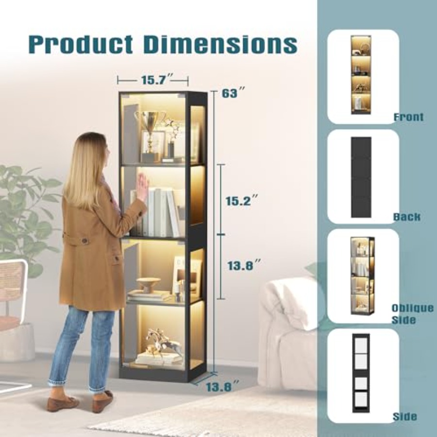 Oturma odası ve oyun odası içi - Glass Cabinet Display incelemesi ve fiyatı