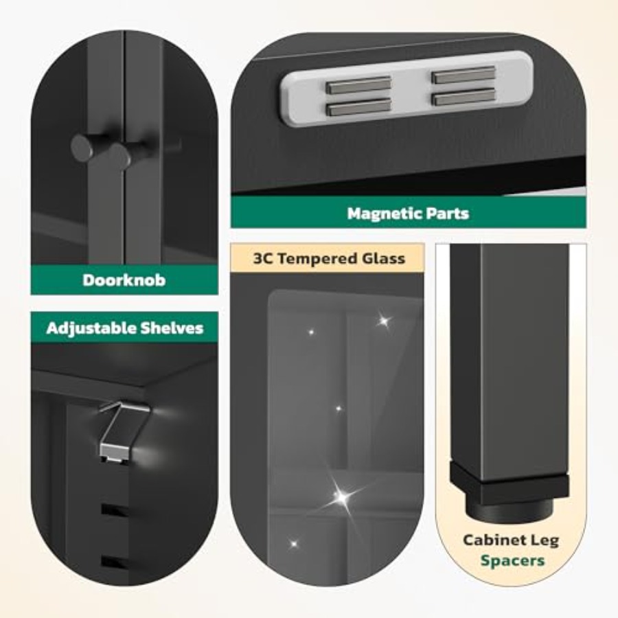 67 cm Metal Vitrin, Cam Kapılı - Glass Cabinet Display incelemesi ve fiyatı